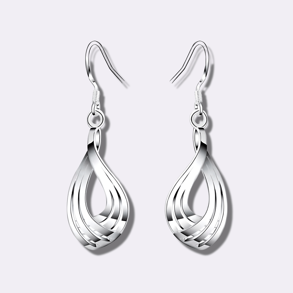 925 Sterling Silver Double Dangle Earrings - Ornaments Co - 