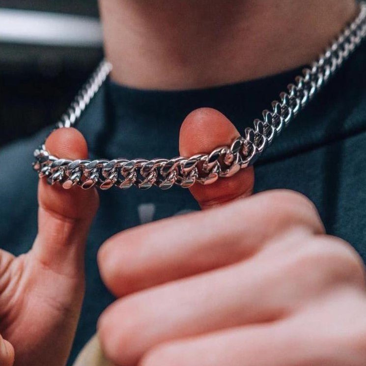 Cuban Link Chain for Men - Ornaments Co - Silver