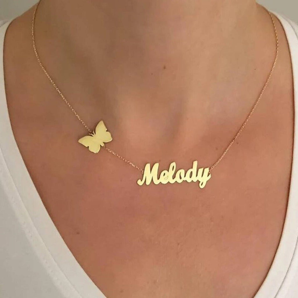 Customized Name Necklaces for Women With Character - Ornaments Co - 18K Gold Plated