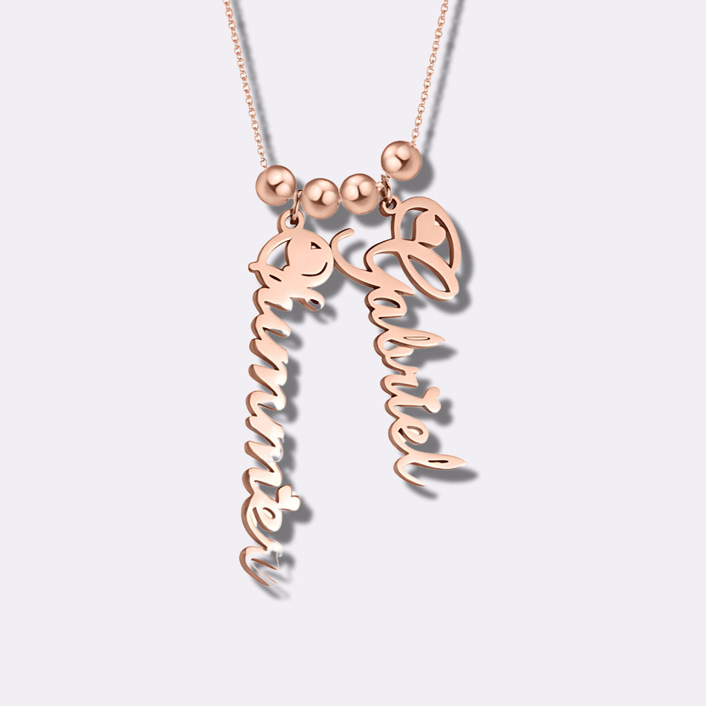 Grace Multi Name Necklace in 925 Sterling Silver - Ornaments Co - 18k Gold Platet