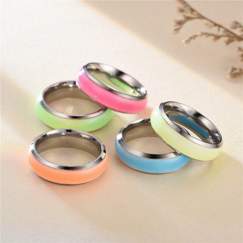 Luminous Titanium Steel Ring For Men and Women - Ornaments Co - Blue