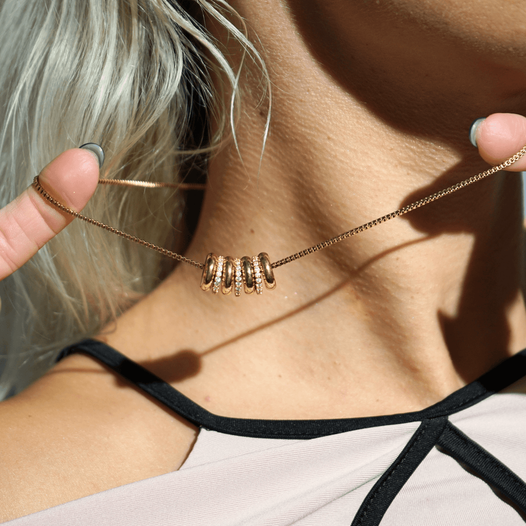 Personalized Engraved Family Name Disc Necklace - Ornaments Co - 18K Gold Plated