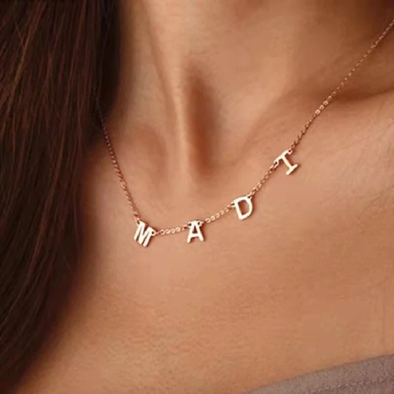Personalized Name Dangle Necklace For Women - Ornaments Co - 18K Gold Plated