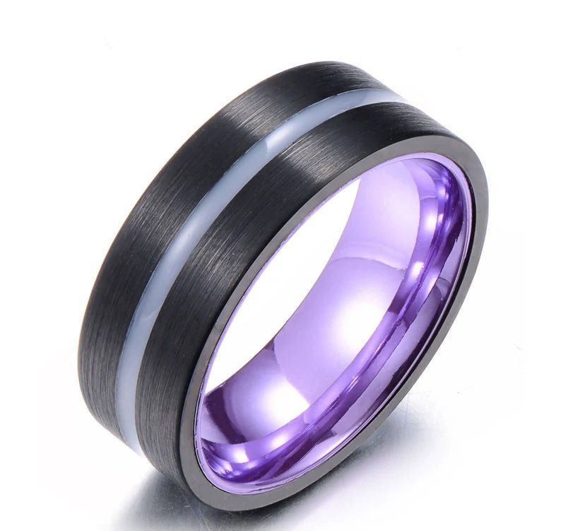 Tungsten Steel Ring For Men - Ornaments Co - Purple